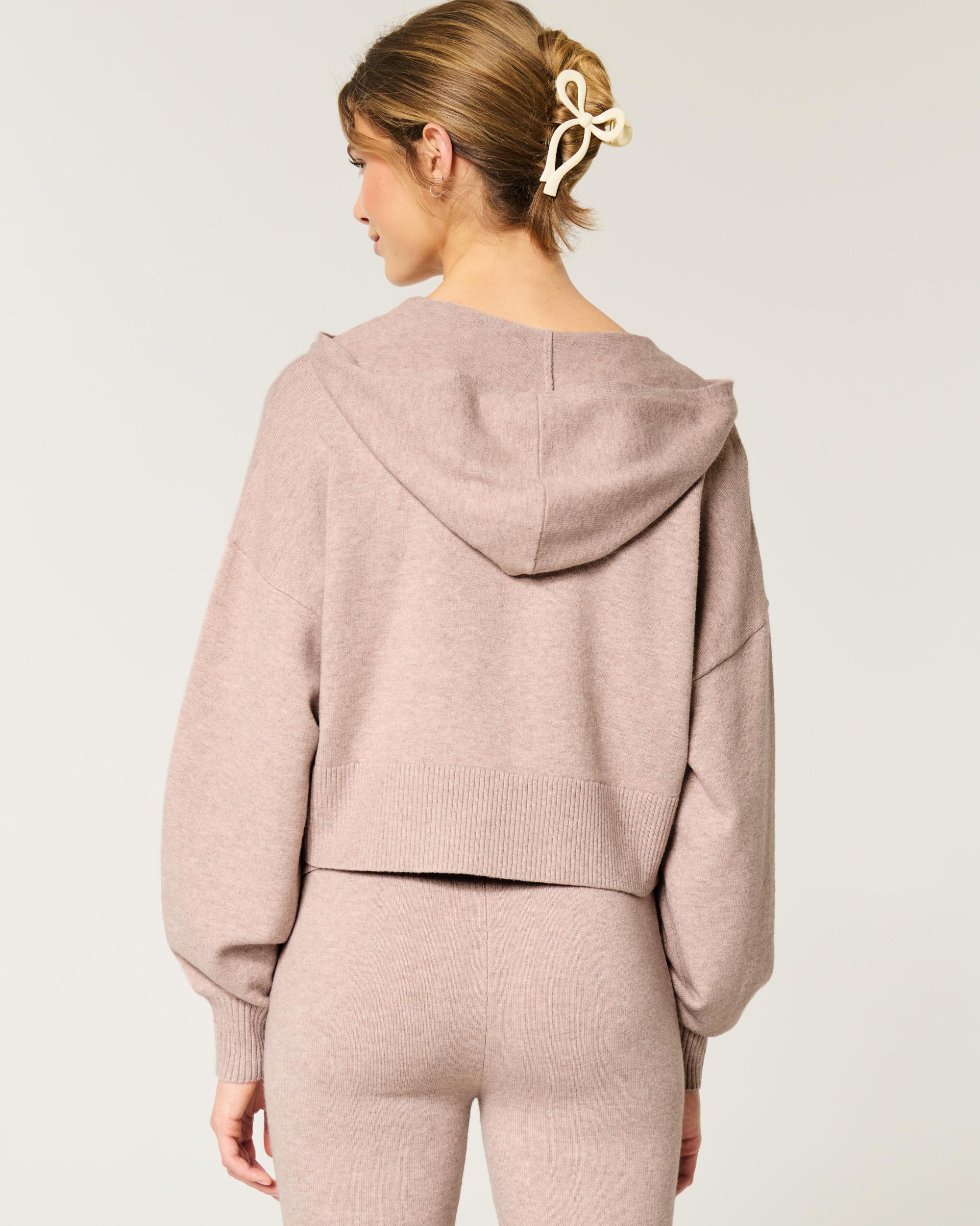 Gilly Hicks Sweater-Knit Zip-Up Hoodie Product Image