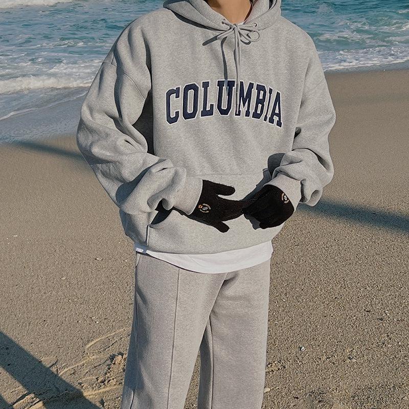 RT No. 6236 COLUMBIA LETTERED PULLOVER HOODIE Product Image