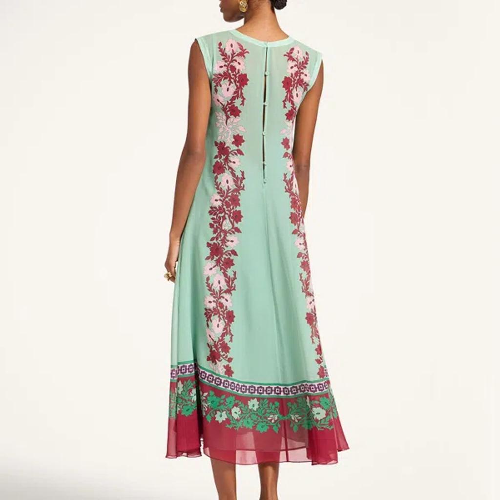 LA DOUBLEJ Silk Chiffon Printed Maxi Dress In Multi Product Image