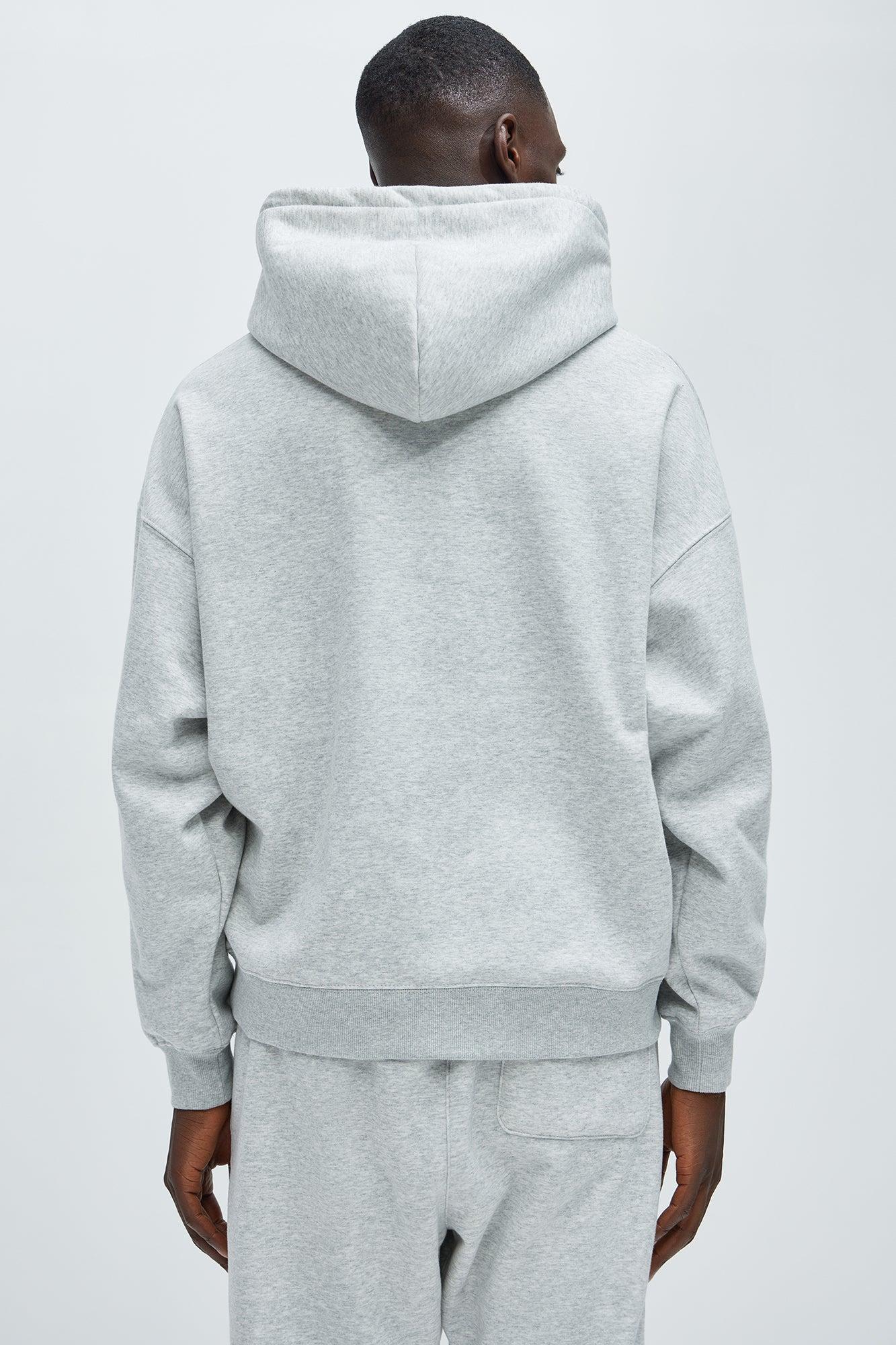 Tyson Novamen Oversized Heavyweight Hoodie - Heather Grey Product Image