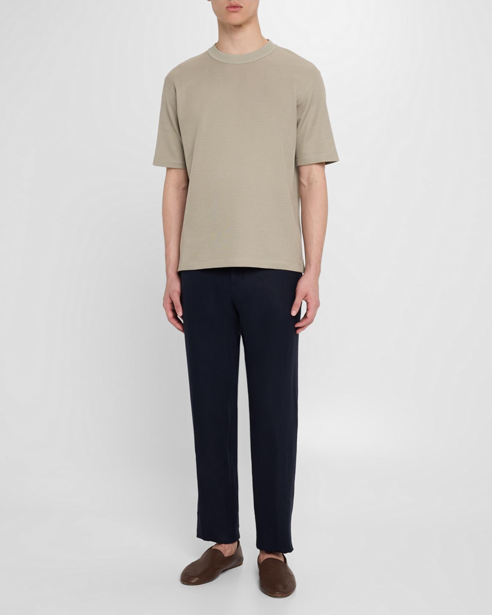 Men's Perledo Textured Cotton Crewneck T-Shirt Product Image