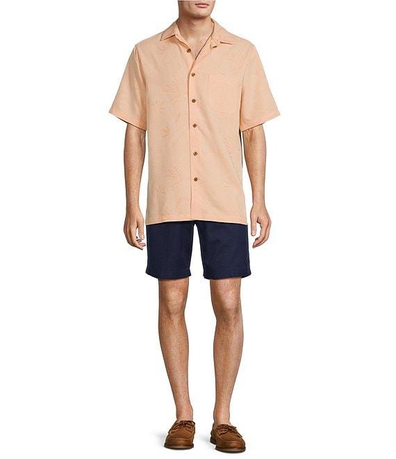 Caribbean Bird of Paradise Textured Short Sleeve Woven Shirt Product Image