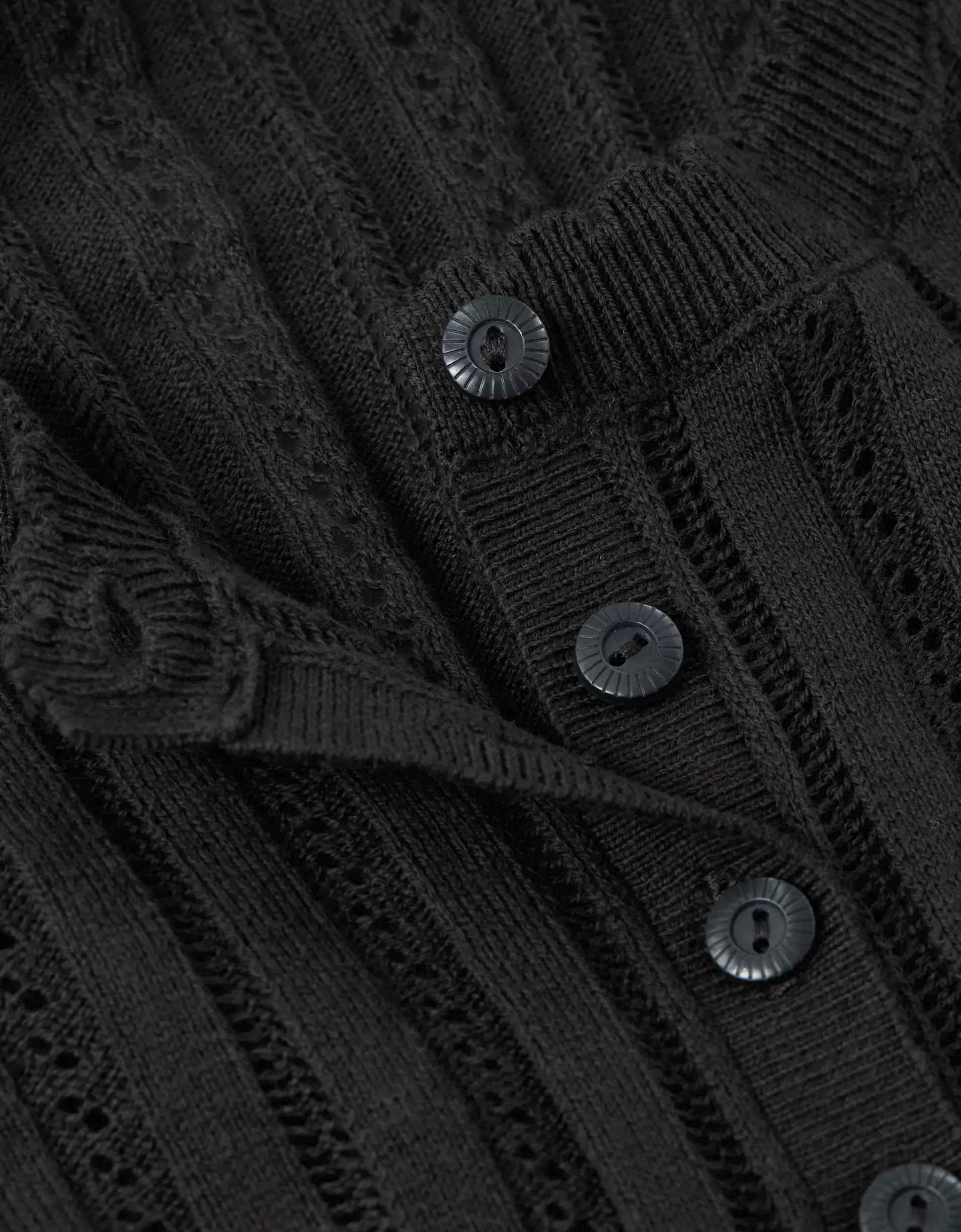 AE Henley Pointelle Sweater T-Shirt Product Image