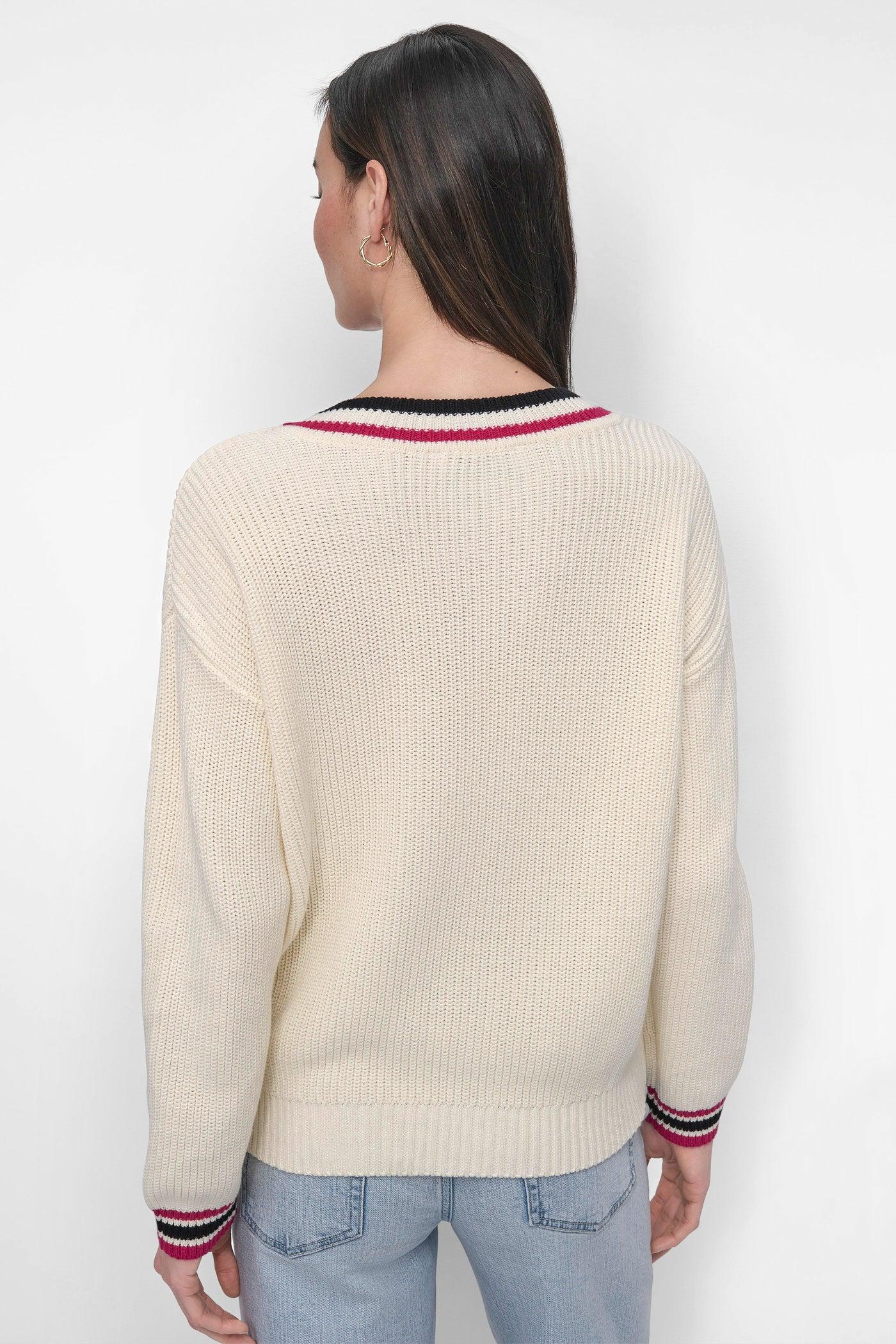 STRIPED LOGO-EMBELLISHED SWEATER Product Image