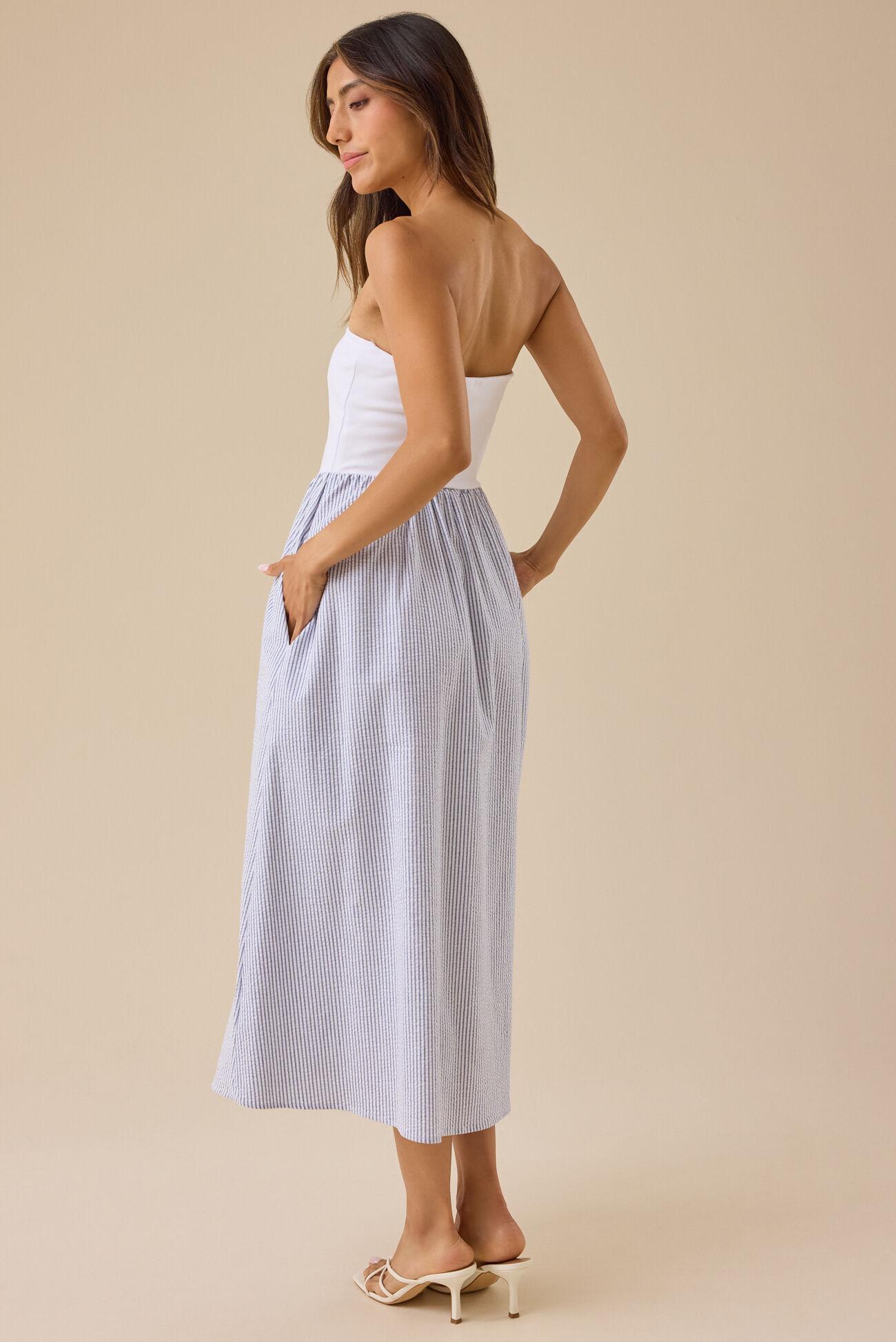 Renee Strapless Midi Dress Product Image