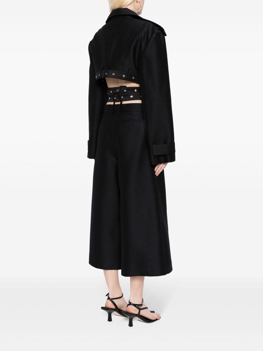 belted cropped jacket Product Image