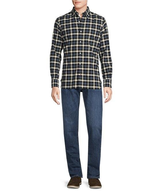 Cremieux Blue Label Tailored Fit Check Pattern Oxford Long Sleeve Woven Shirt Product Image