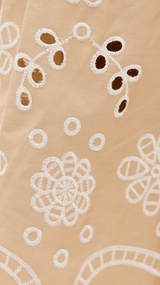 Moon River Eyelet Detail Midi Skirt | Shopbop Product Image