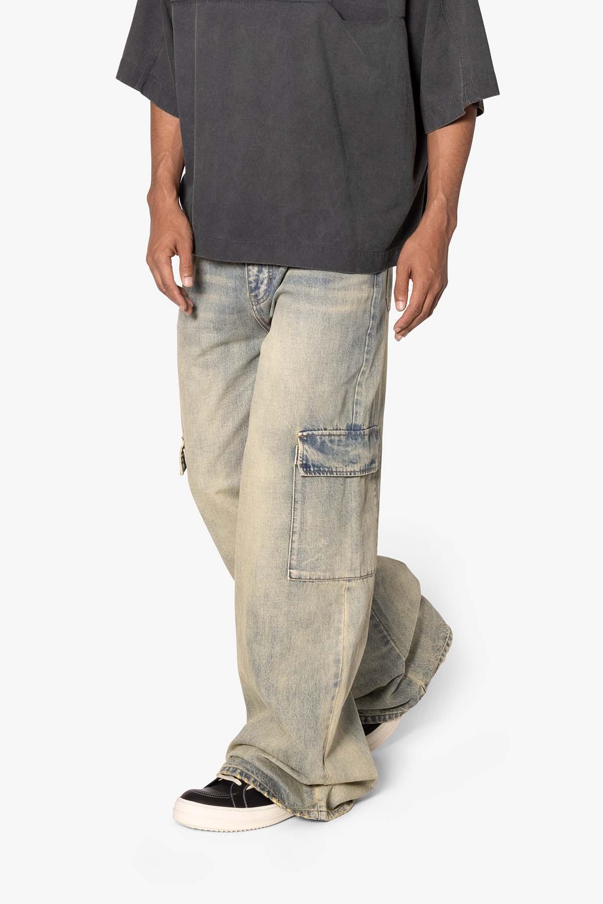 Void Baggy Cargo Denim - Medium Blue Product Image