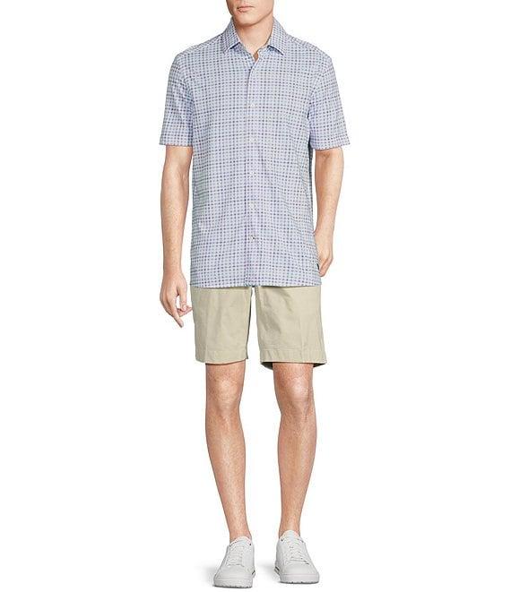 Cremieux Blue Label Check Knit Oxford Short Sleeve Woven Shirt Product Image