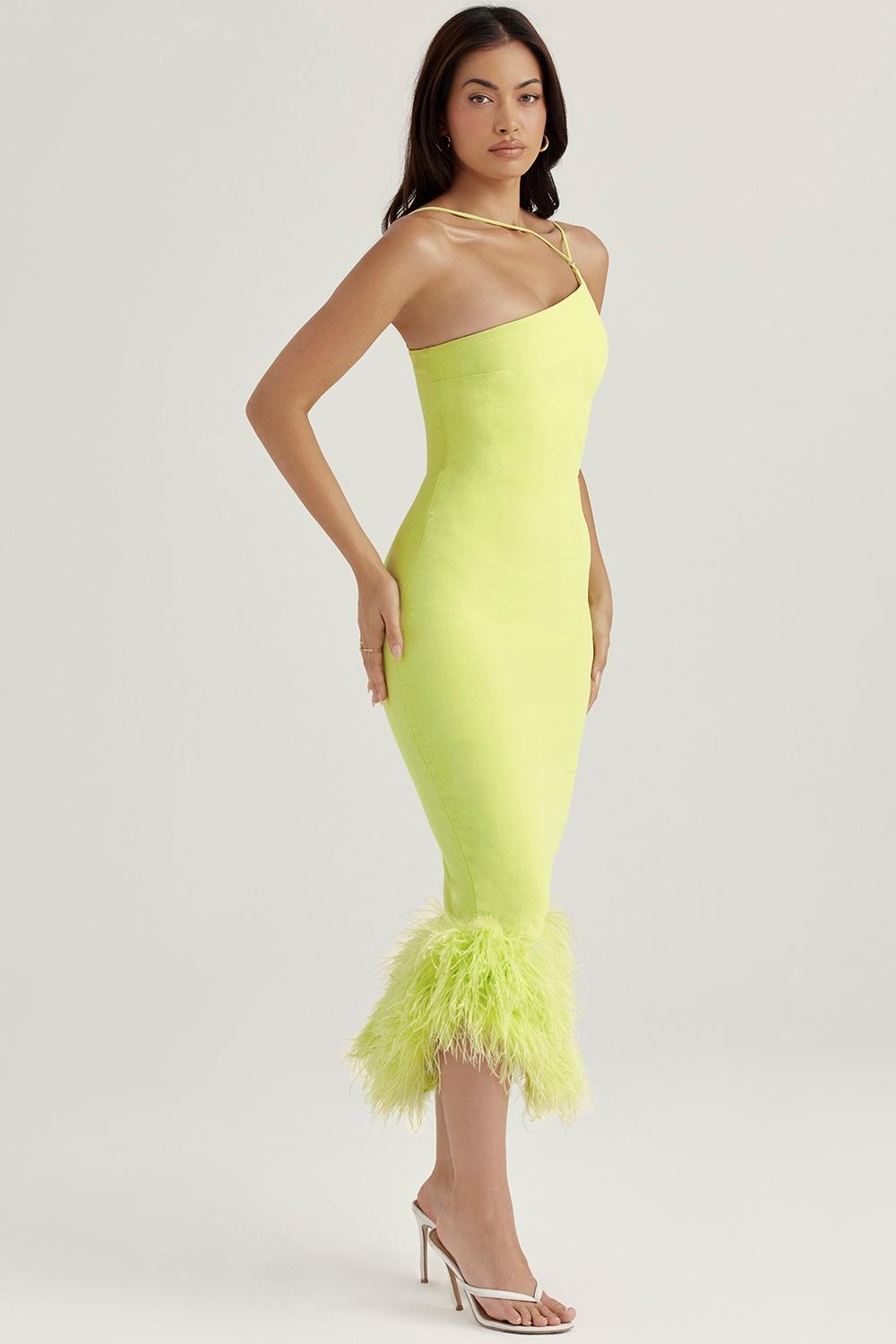 Alessia  lime midi dress Product Image