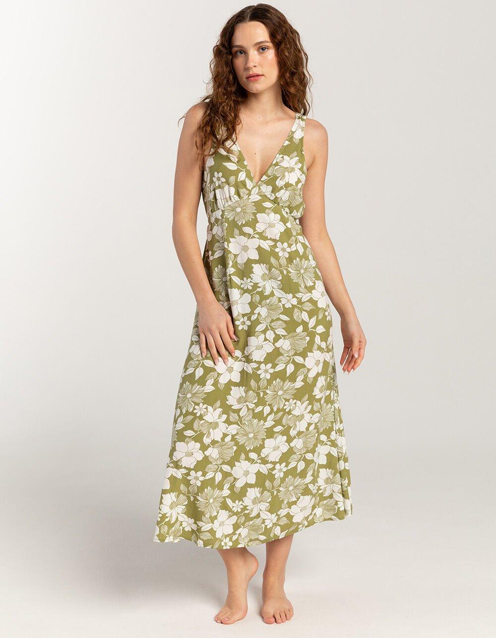 BILLABONG Feel The Love Womens Midi Dress - AVOCADO Product Image