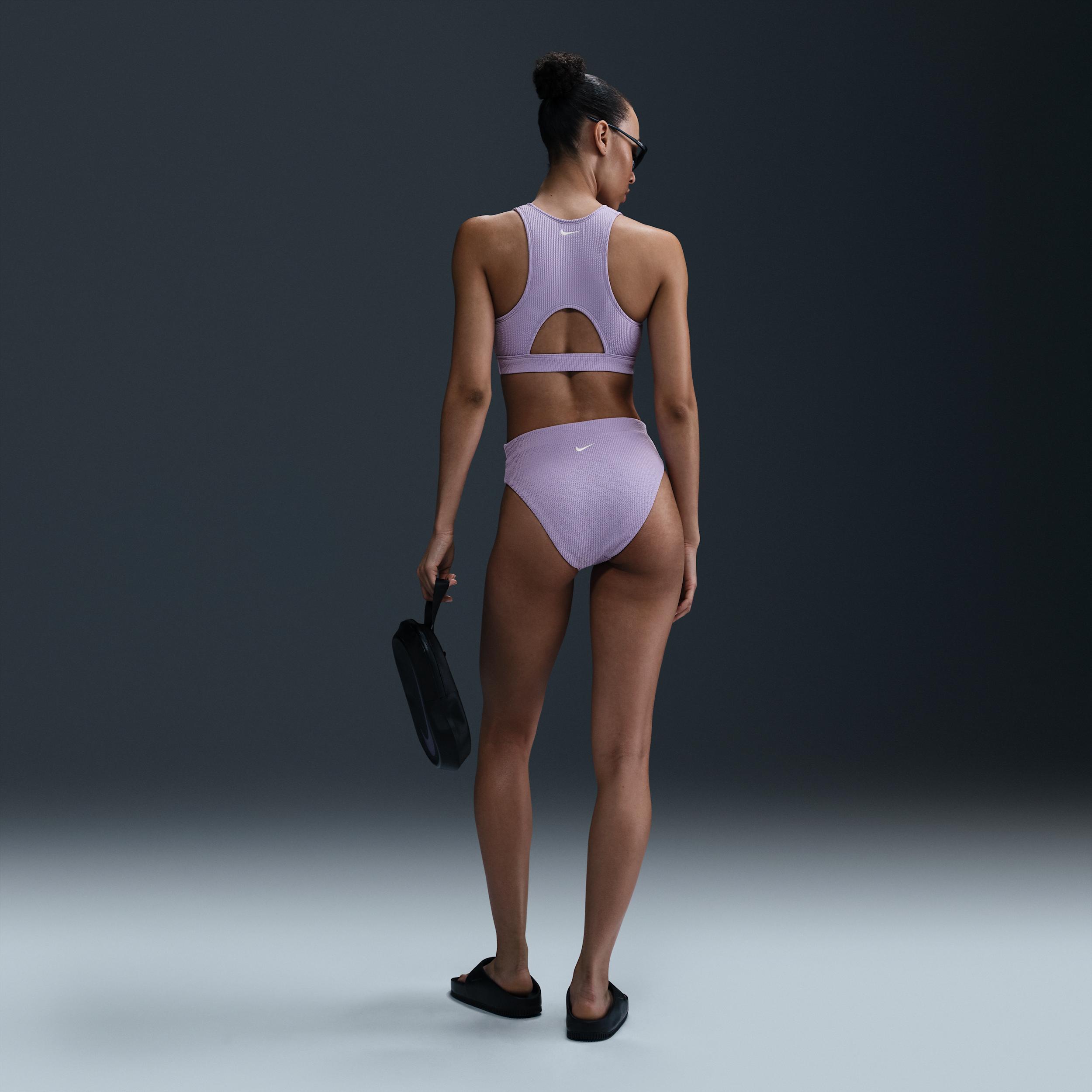 Nike Womens Swim Elevated Essential High-Waisted Bikini Bottom | NESSF268-576 Product Image