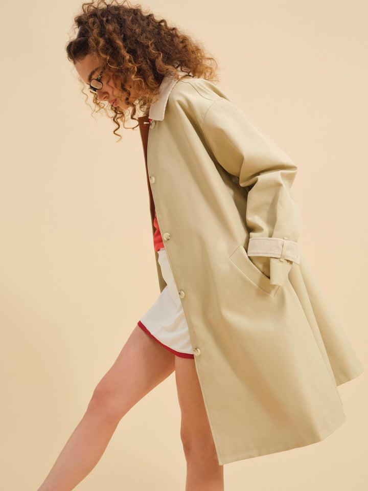 Gabardine Trench Coat — CAMEL Product Image