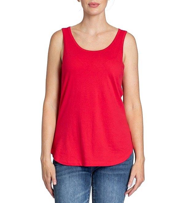 APNY Cotton Blend Scoop Neckline Sleeveless Tank Product Image