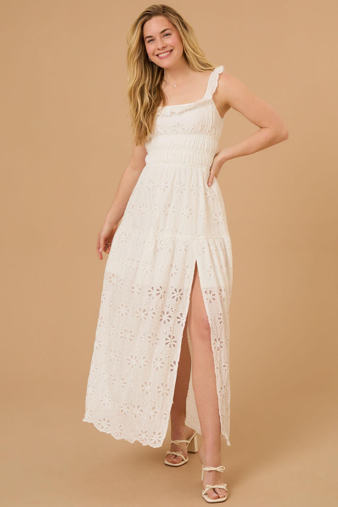 Athena Eyelet Maxi Dress Product Image