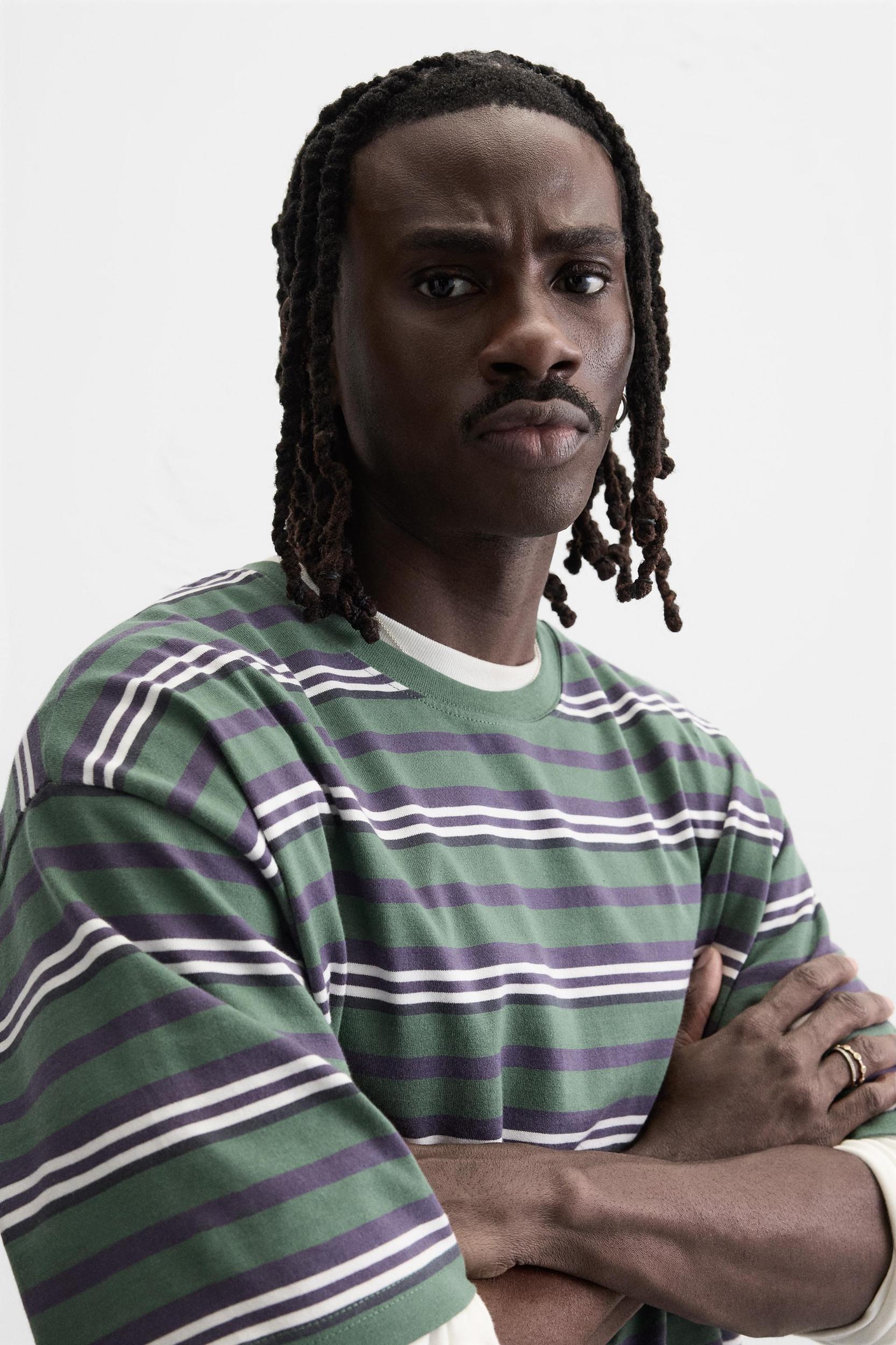 STRIPED JACQUARD T-SHIRT Product Image