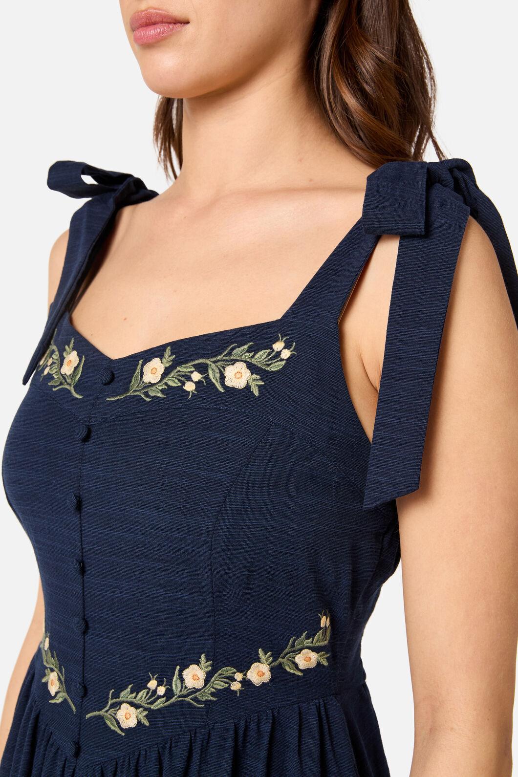 Esme Embroidered Midi Dress Product Image