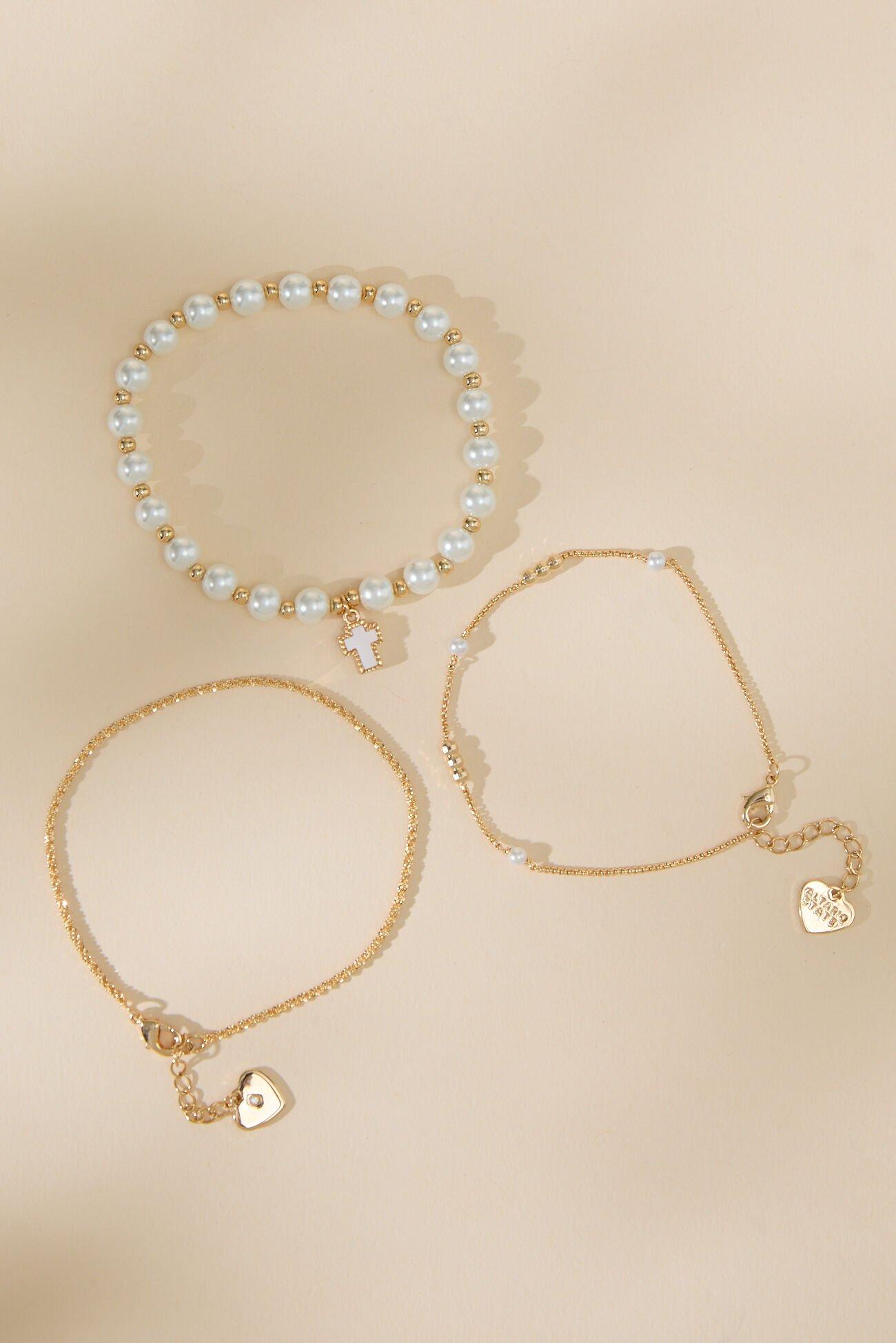 Golden Pearl Bracelet Set Product Image
