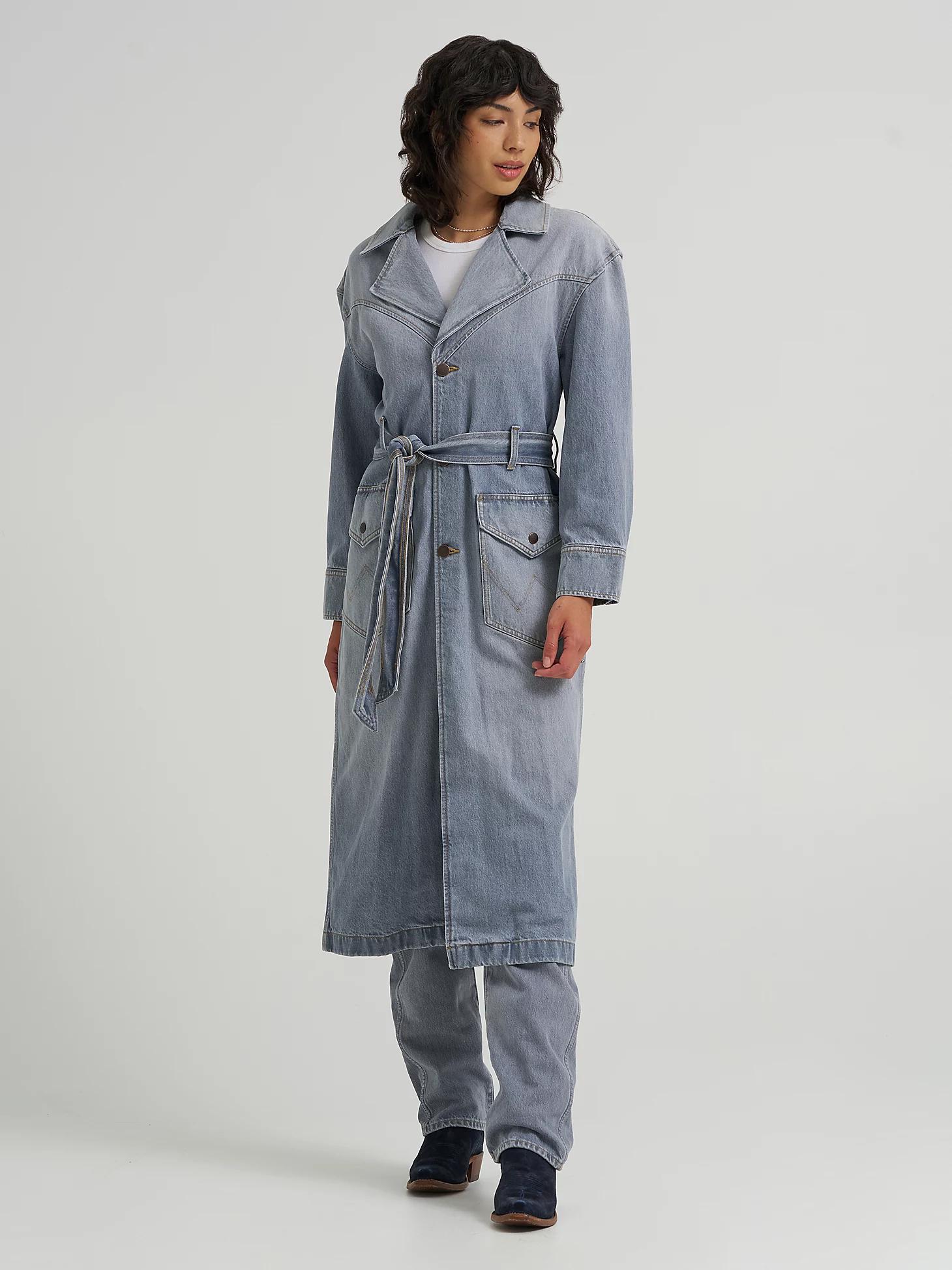 Women's Denim Trench in Haute Haze Product Image