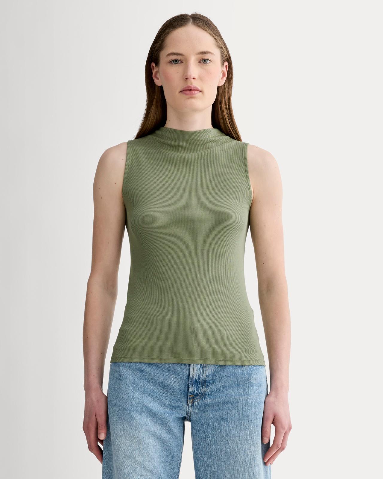Womens Luxe Rib Funnel-Neck Tank by Everlane Product Image