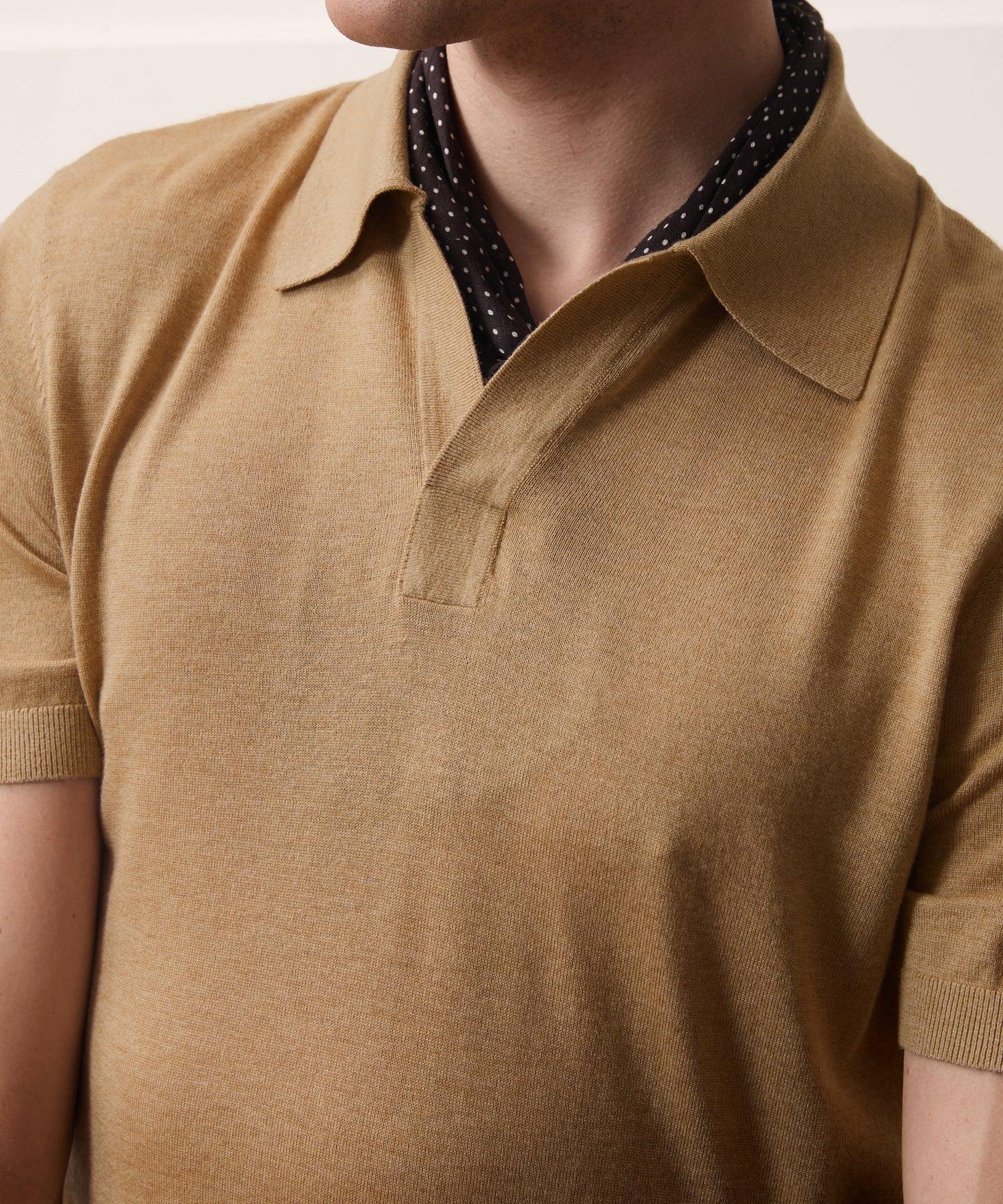Silk-Cashmere Montauk Sweater Polo Product Image