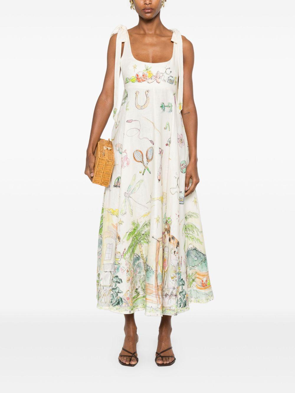 graphic-print midi dress Product Image
