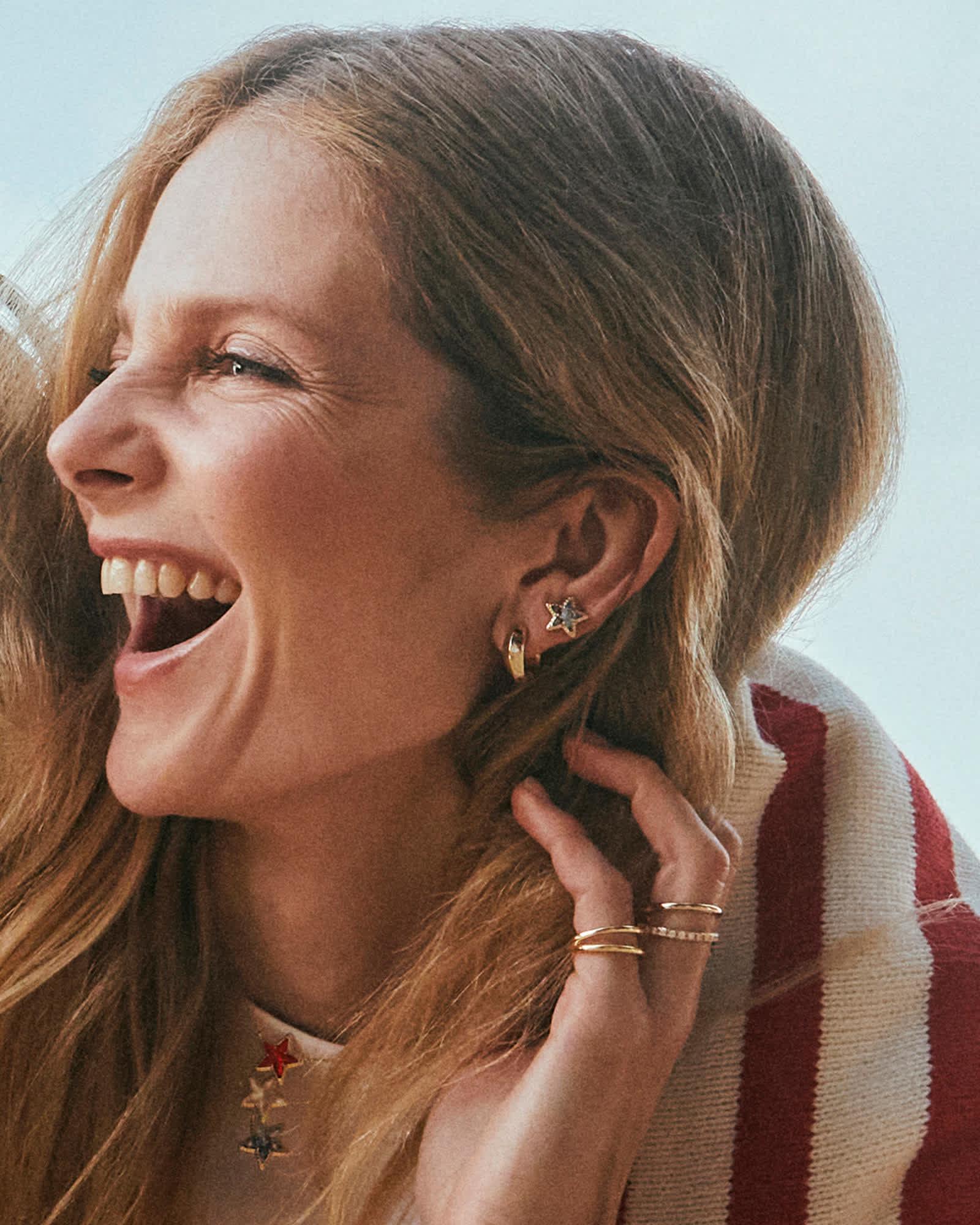 Cassidy Gold Stud Earrings Product Image