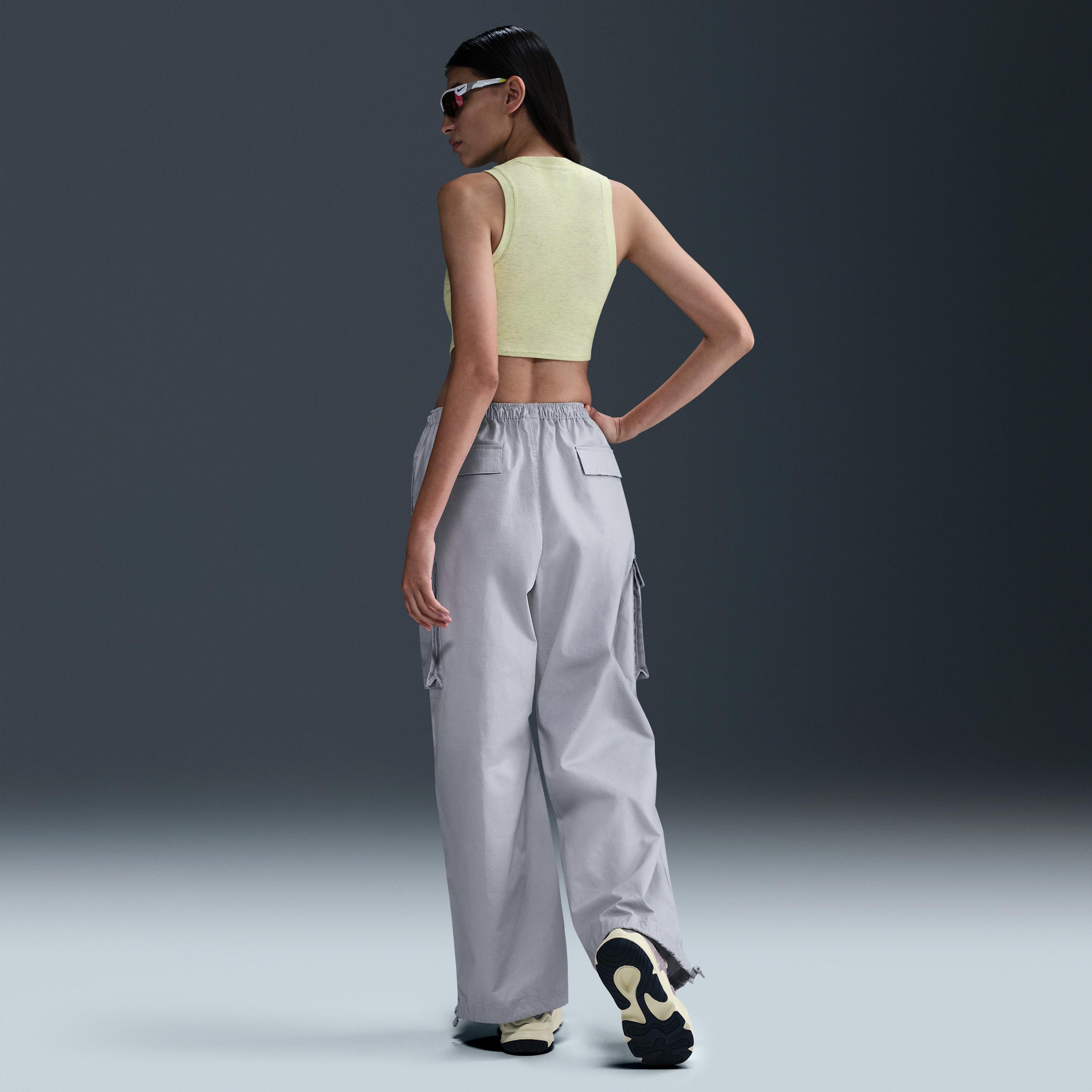 Womens Nike Sportswear Chill Knit Tight Cropped Mini-Rib Tank Top | FB8279-701 Product Image