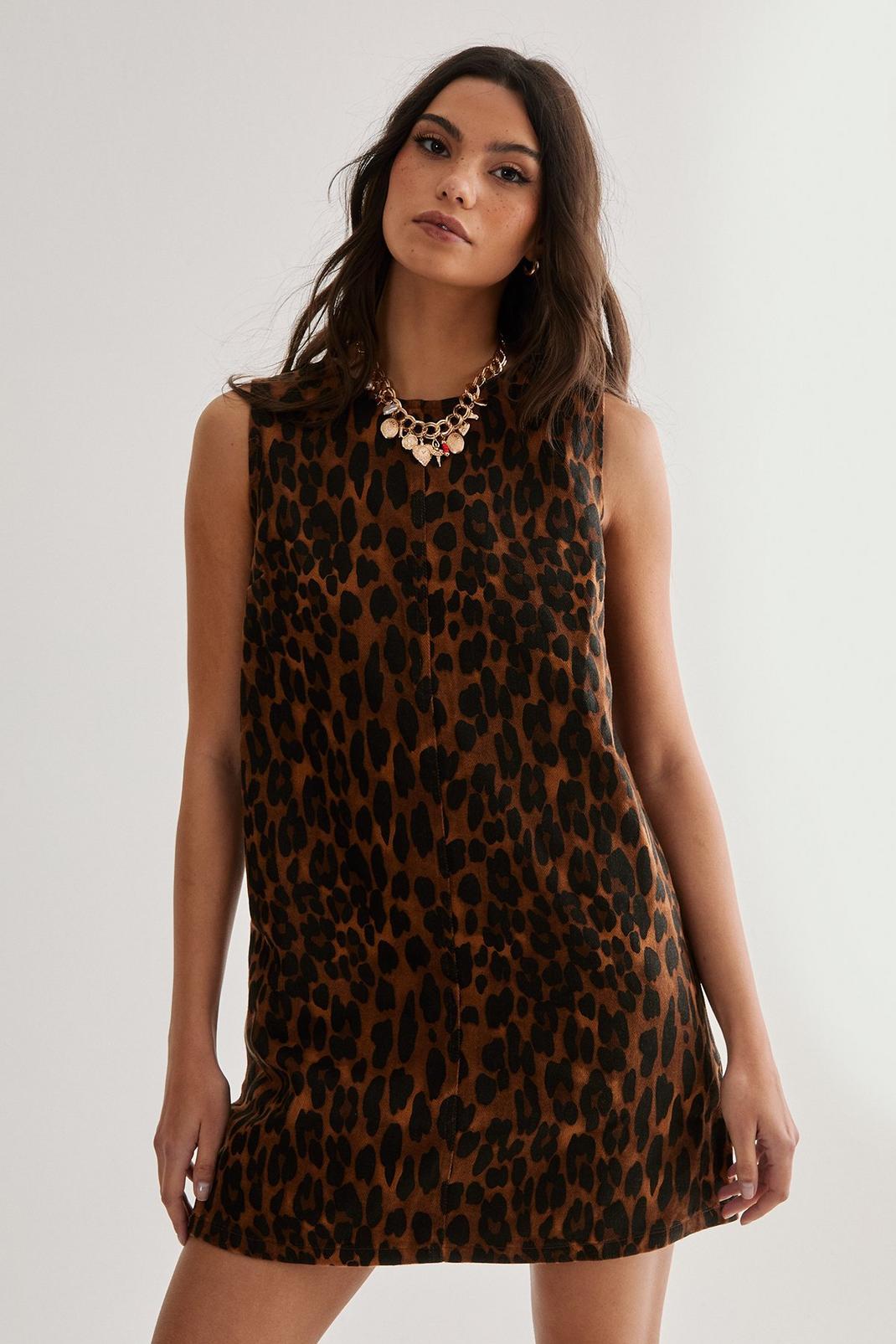 Leopard Print Tunic Mini Dress Product Image