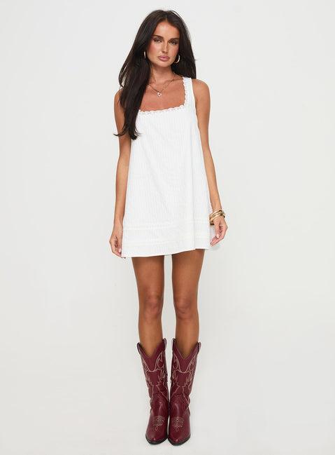 Alanah Mini Dress White Petite Product Image