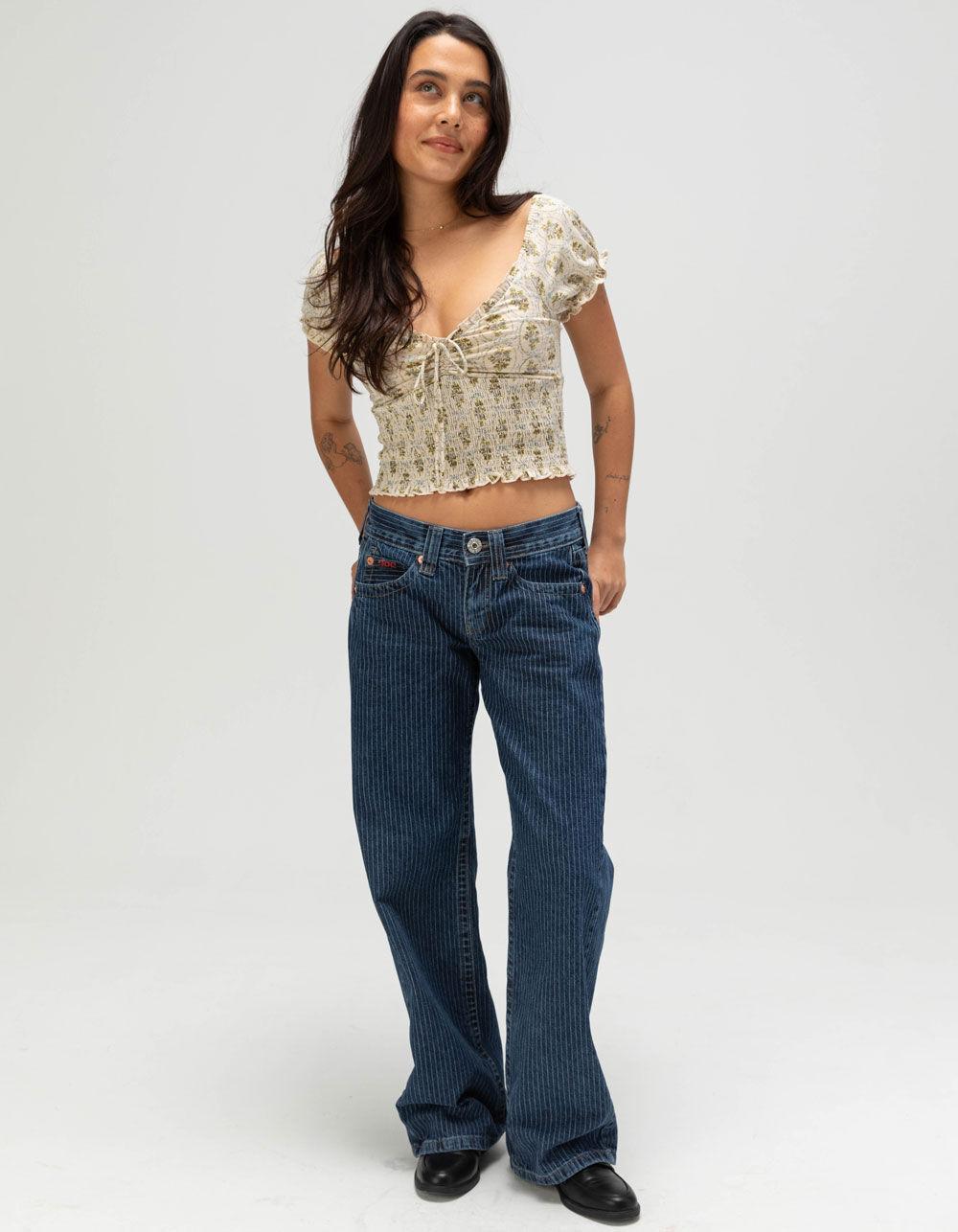 BDG Urban Outfitters Sydney Womens Cap Sleeve Top - Cream Combo Product Image