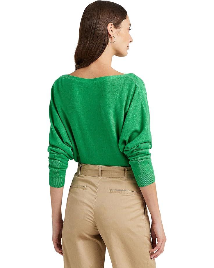 Floral Stretch Cotton Boatneck Tee Product Image