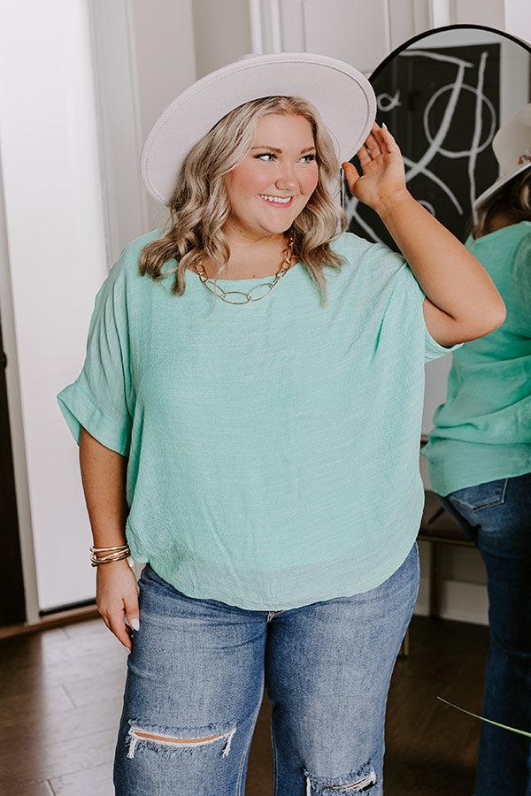 Grateful Life Shift Top In Mint Curves Product Image