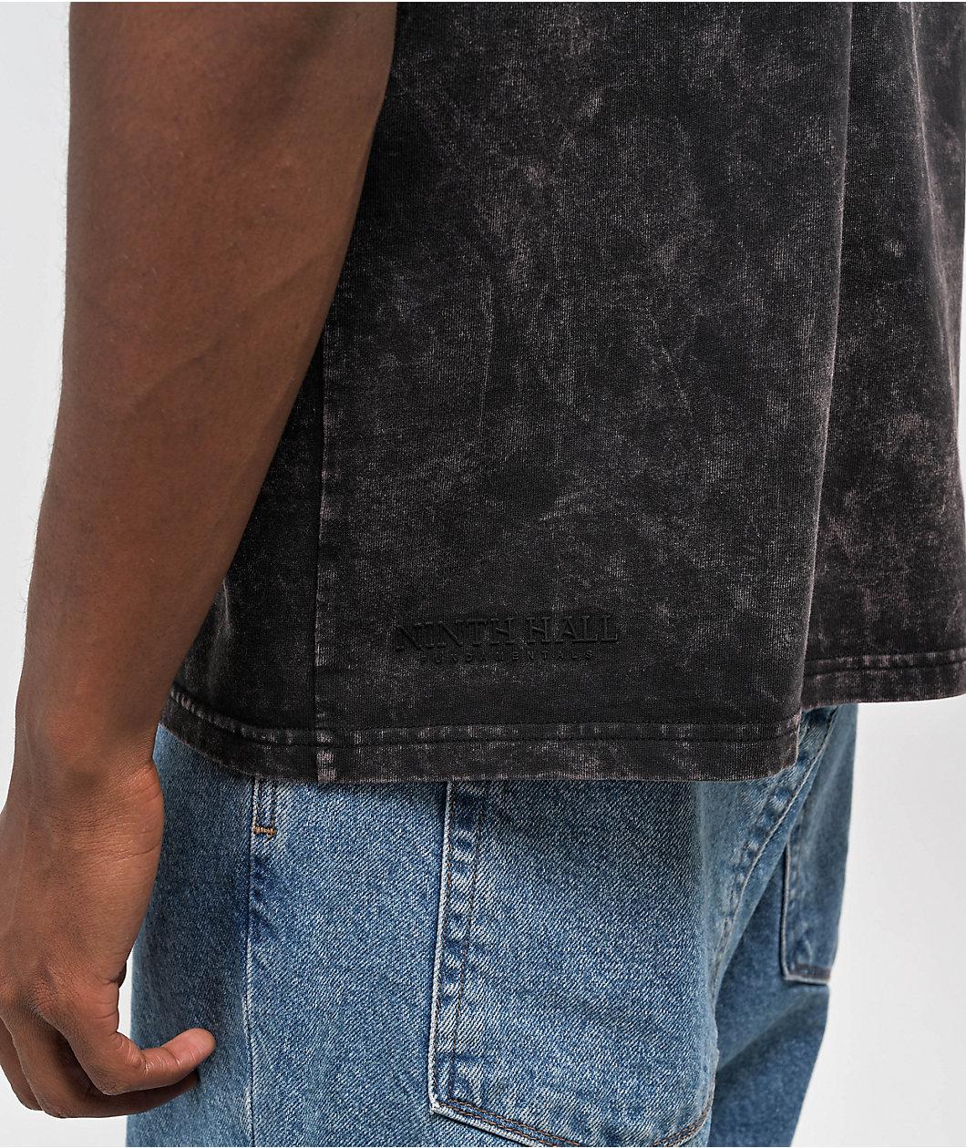 Ninth Hall Fundamentals Black Wash Wide T-Shirt Product Image