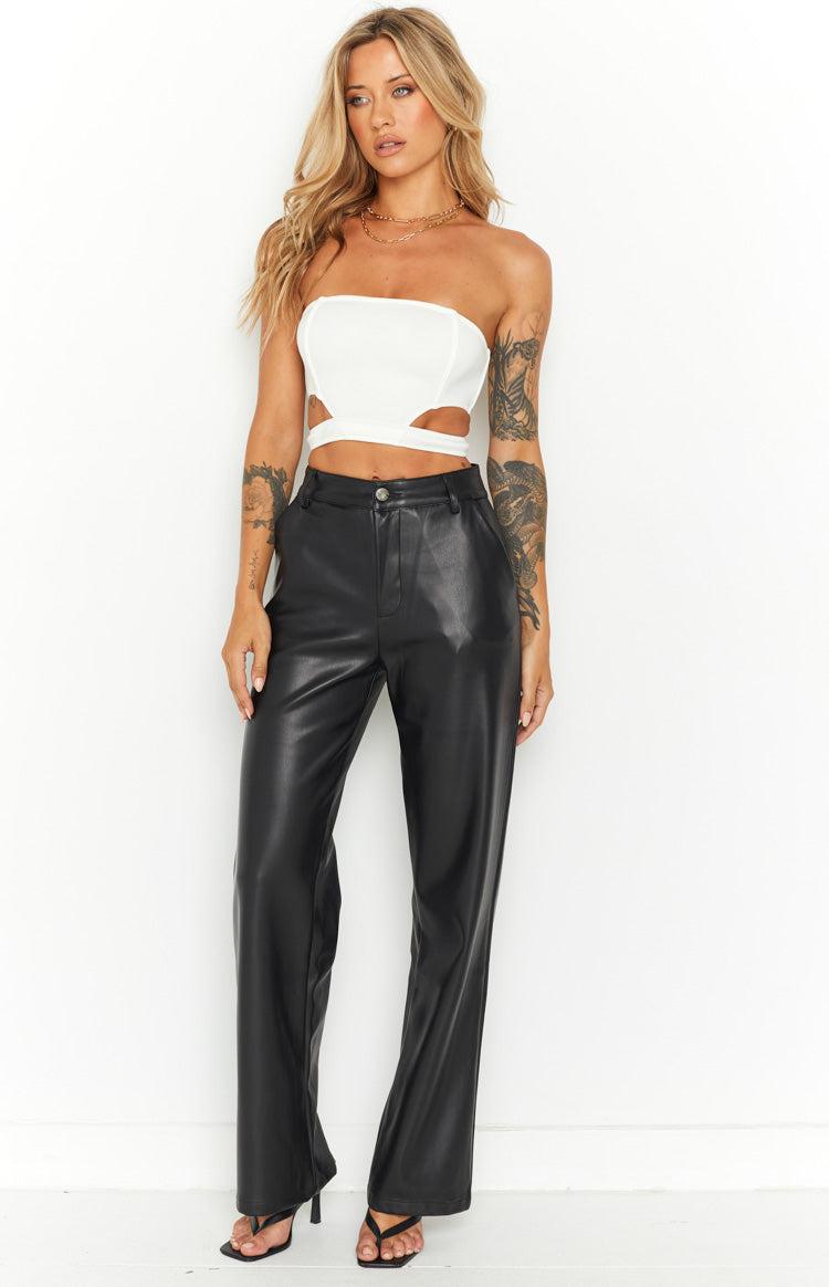 Emerson White Strapless Crop Top Product Image
