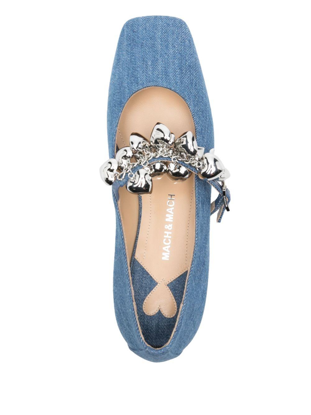 heart-charm ballet flats  Product Image