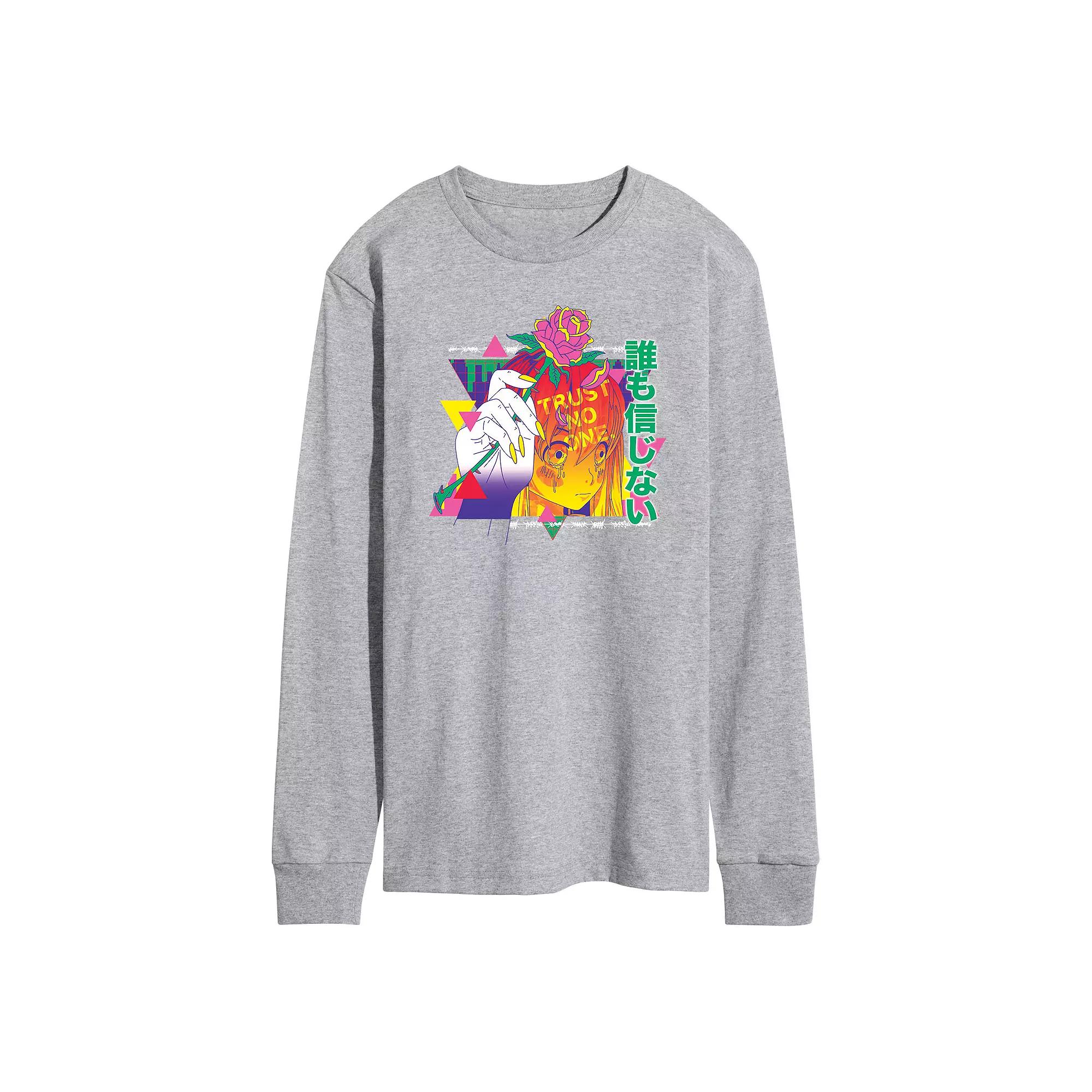 Men's Anime Trust No One Long Sleeve Tee,  Product Image