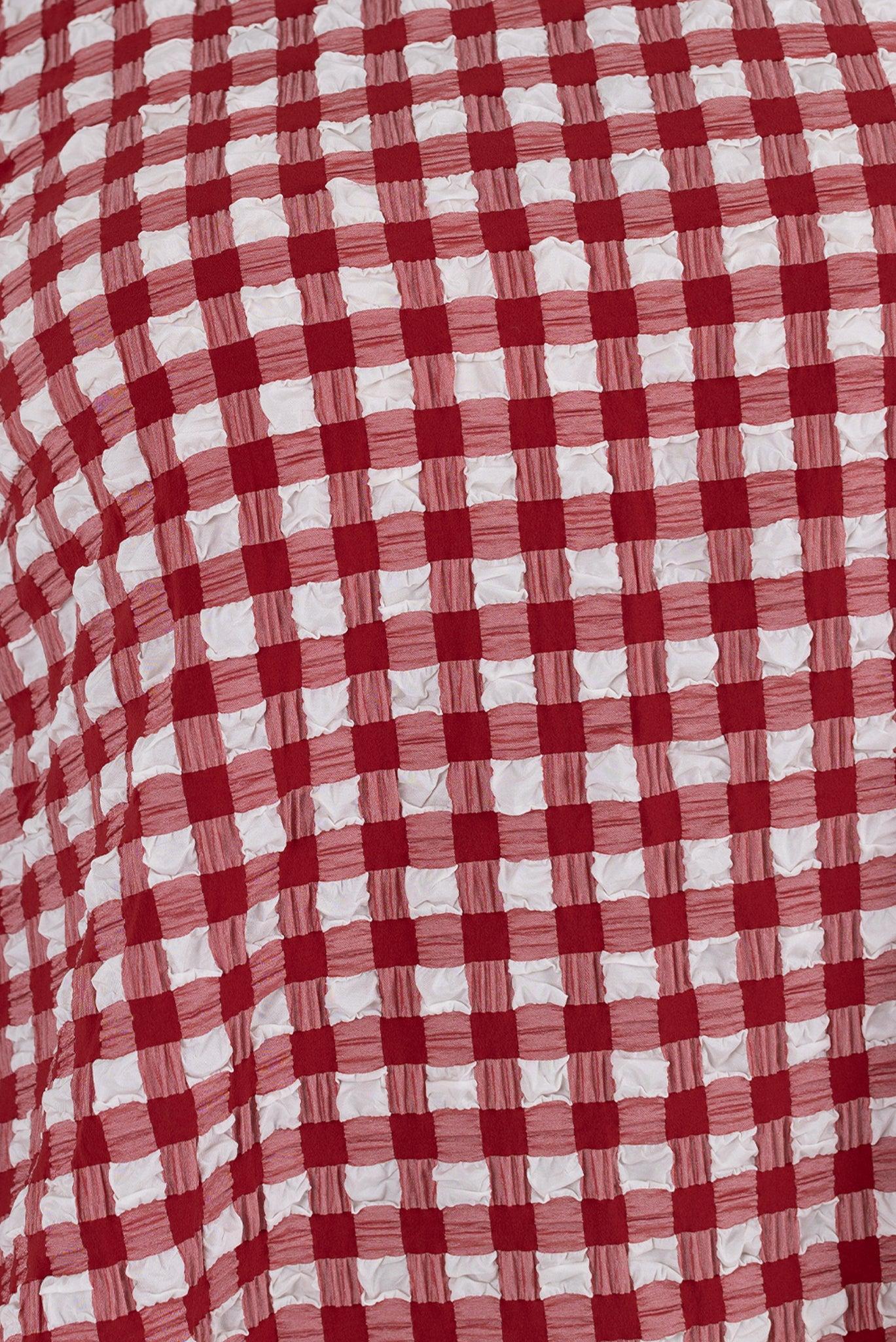 Isabella Top - Lipstick Check Product Image