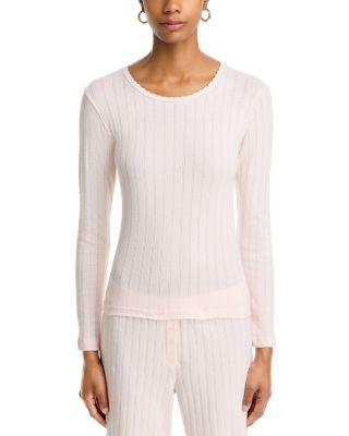 Pointelle Long Sleeve Top Product Image