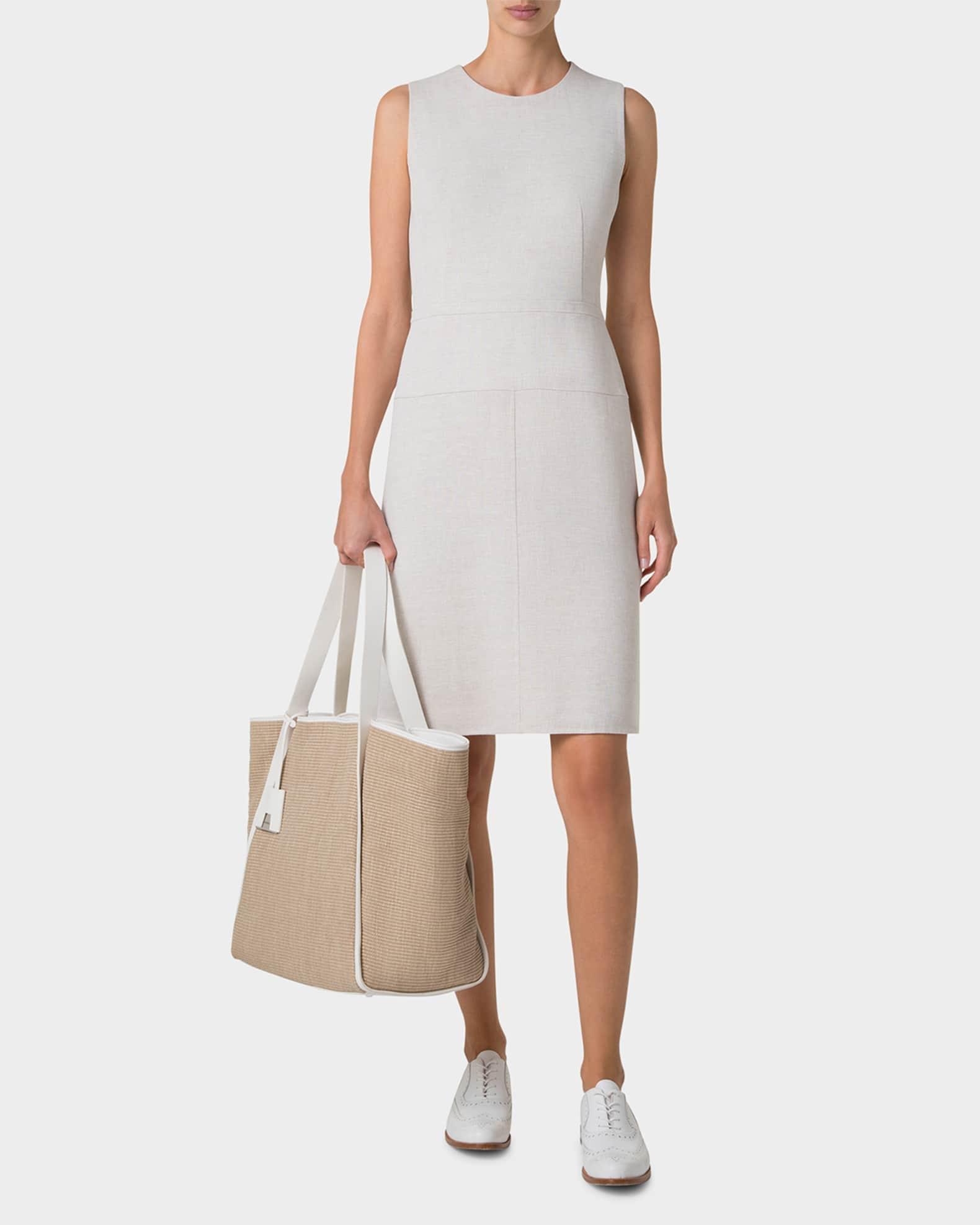 Alex Raffia & Leather Tote Bag Product Image