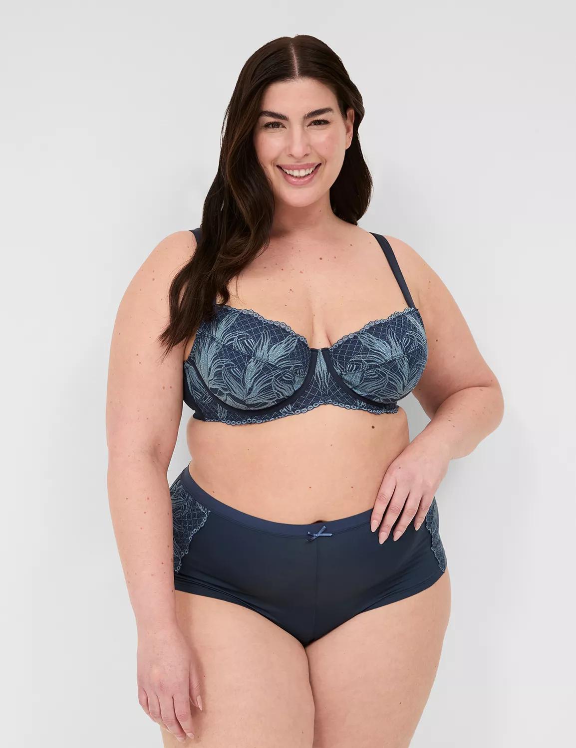 Unlined Balconette Bra with Lace Product Image