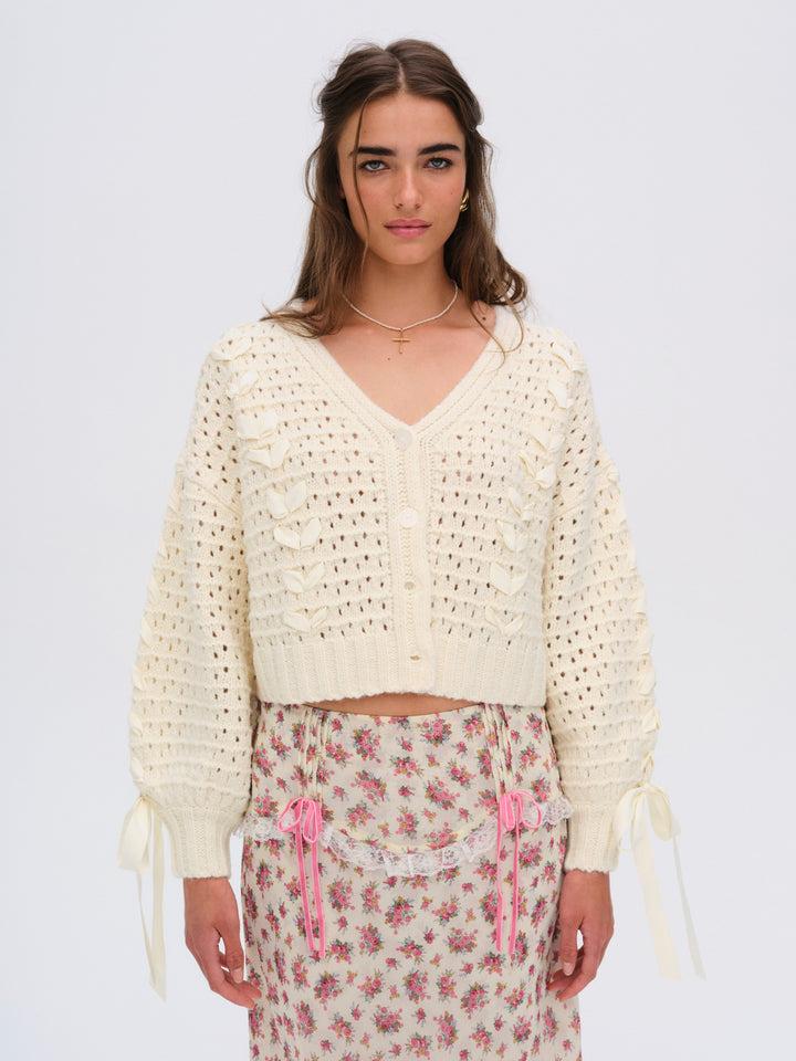 Laurel Oversized Cardigan — Cream Product Image