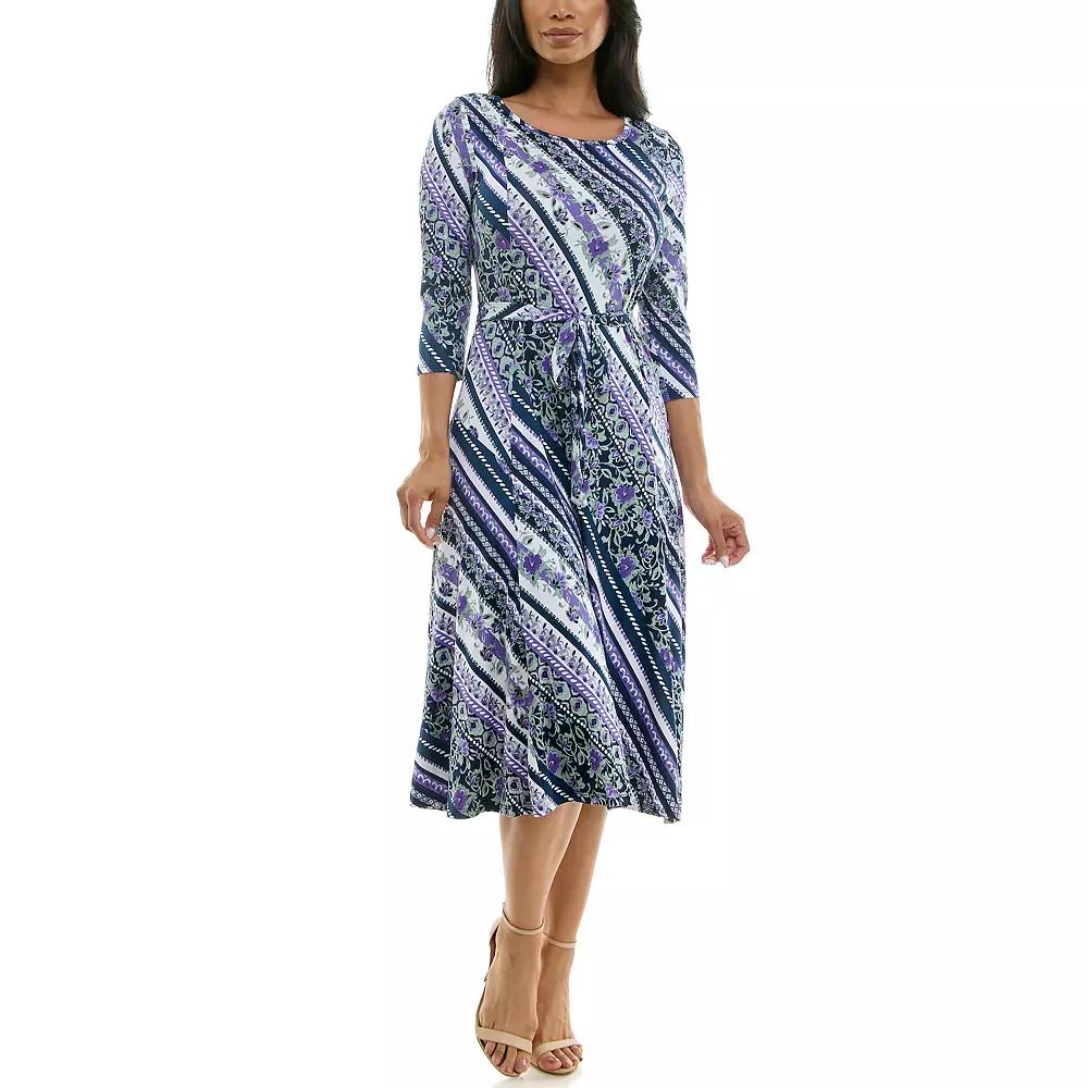 Women's Nina Leonard Sylvia Midi Dress,  Product Image