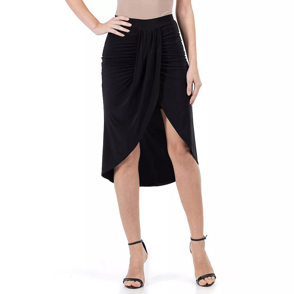 Women's 24Seven Comfort Apparel Knee Length Tulip Skirt,  Product Image