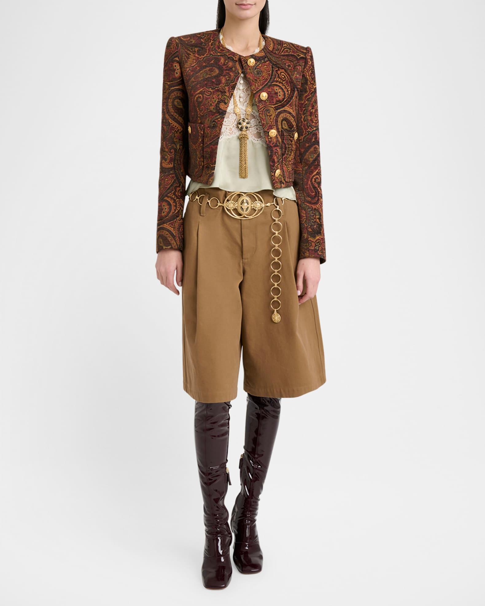 Paisley Velvet Single-Breasted Jacket Product Image