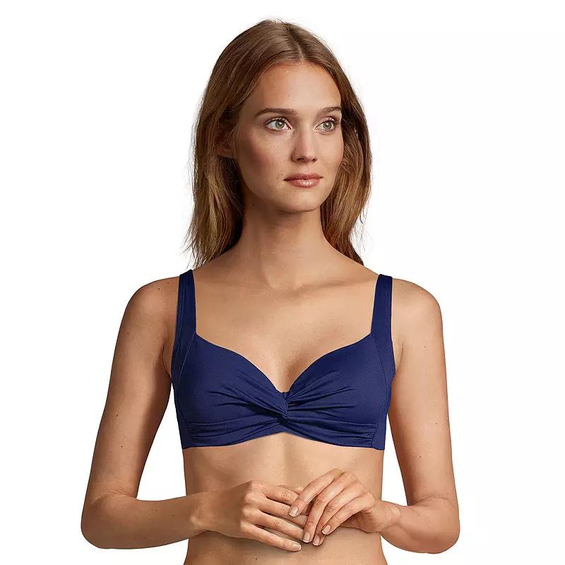Women's Lands' End Sweetheart Twist-Front Underwire Bikini Top,  Product Image