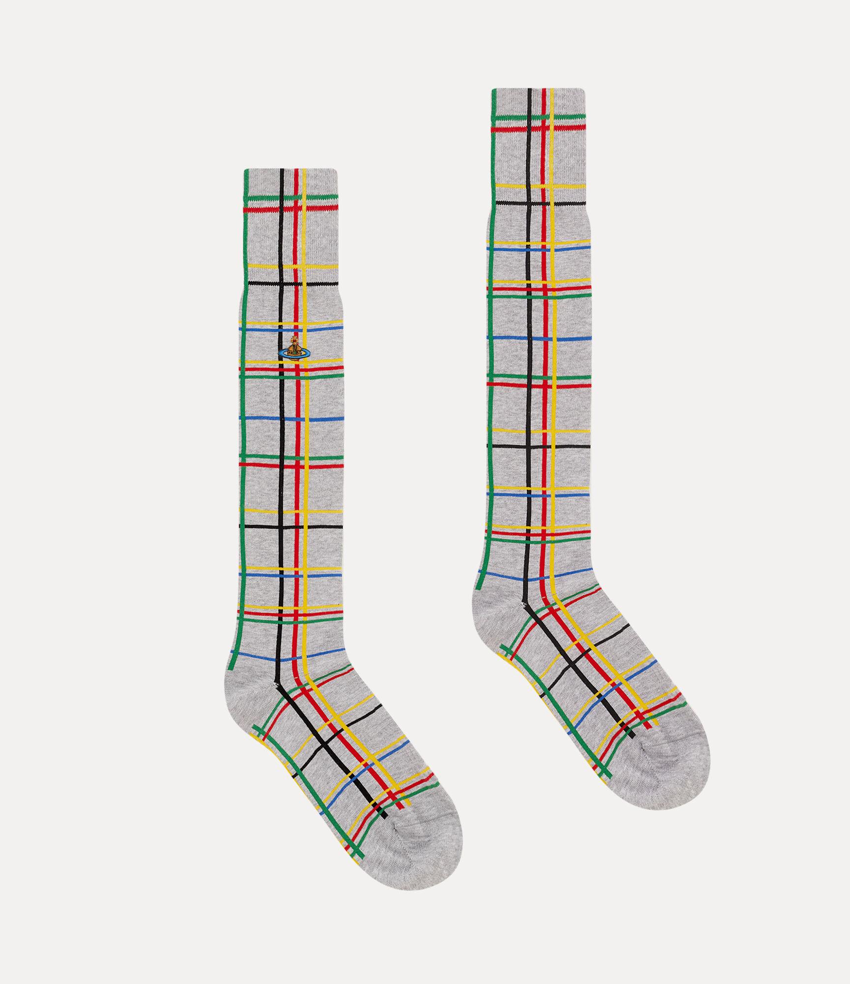 Abstract Check High Sock Product Image