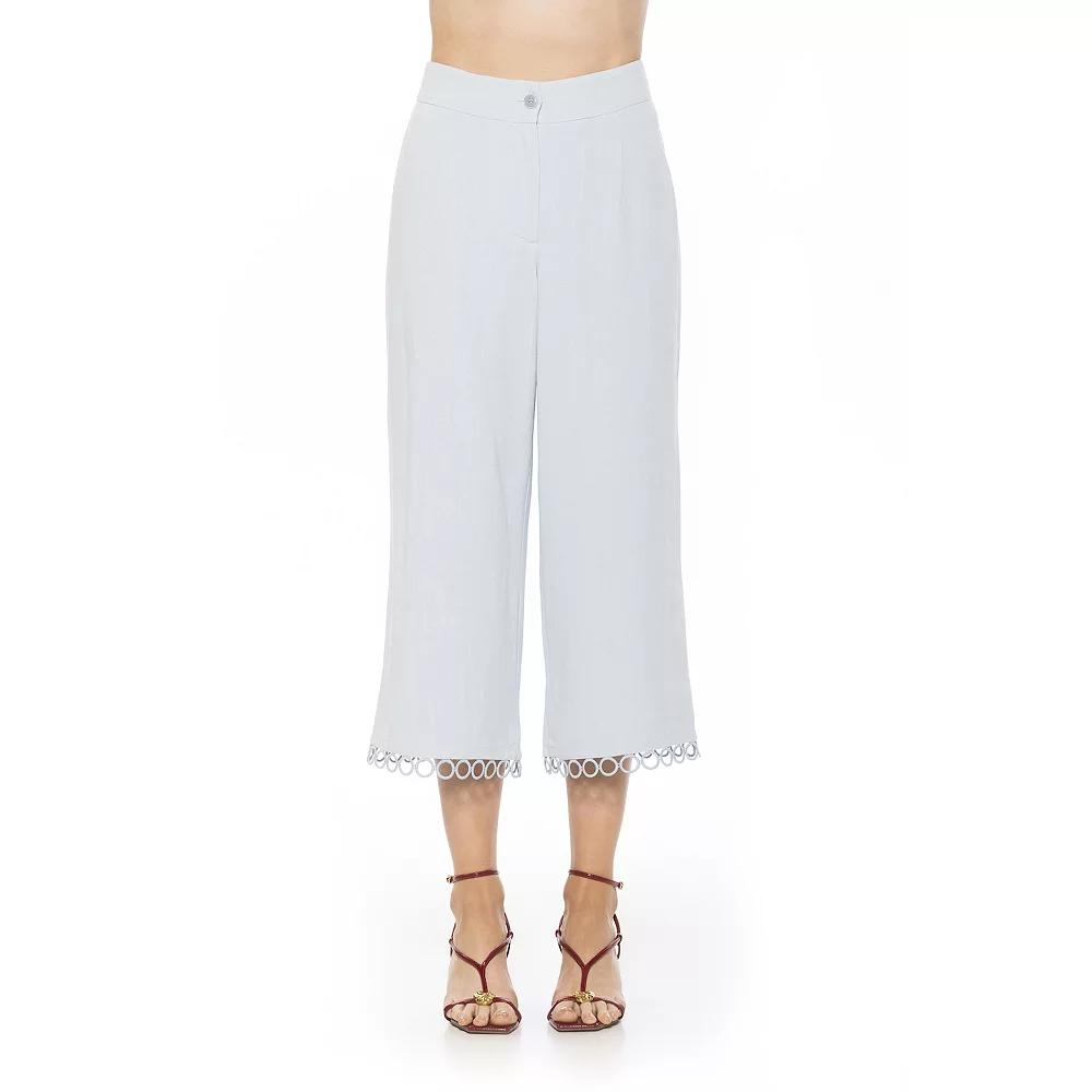 Women’s ALEXIA ADMOR Lucy Ankle Length Circle Trim Wide Leg Pants, Women's,  Product Image