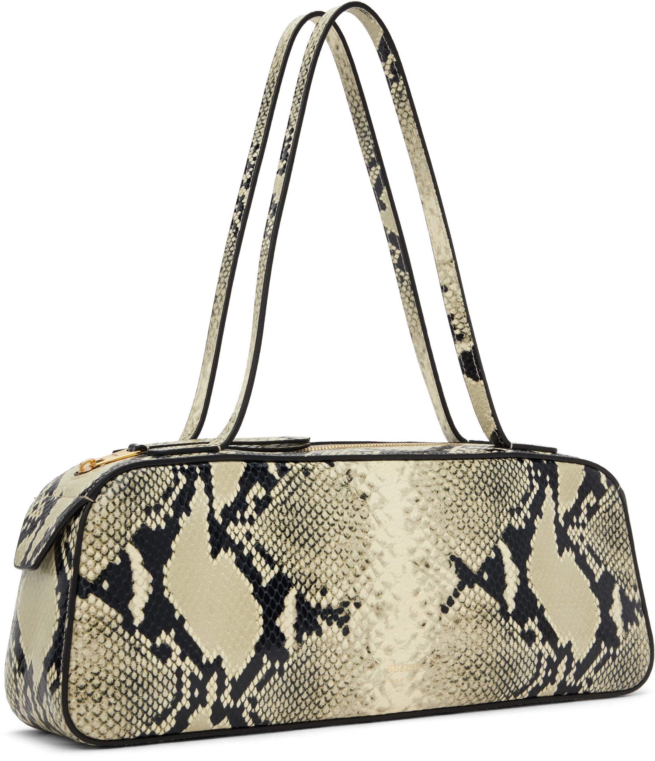 KHAITE Womens Natural Simona Snakeskin-effect Leather Shoulder Bag In Multi Product Image